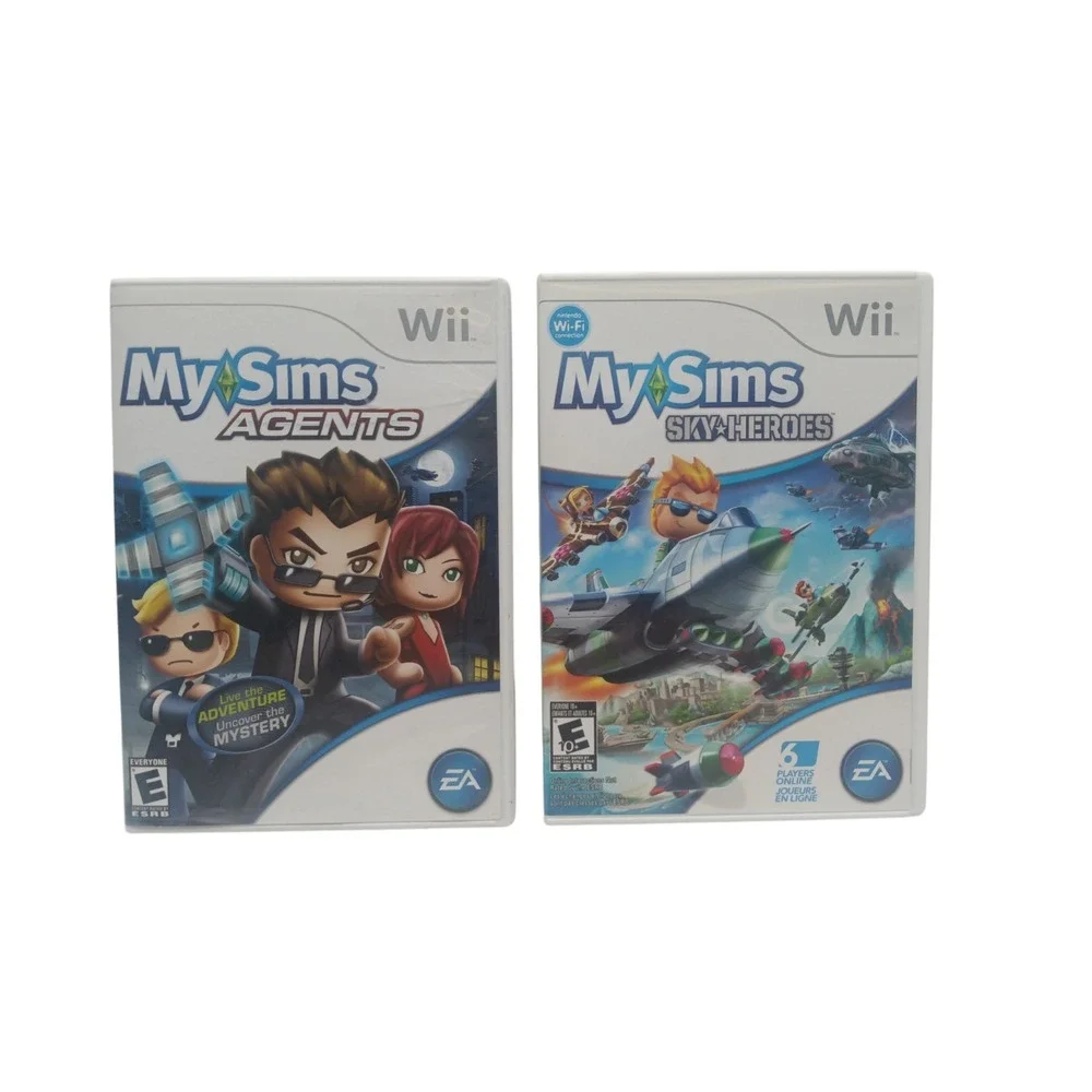 BUNDLE - MySims Agents & Sky Herros (Nintendo Wii,‎ 2009 & 2010)